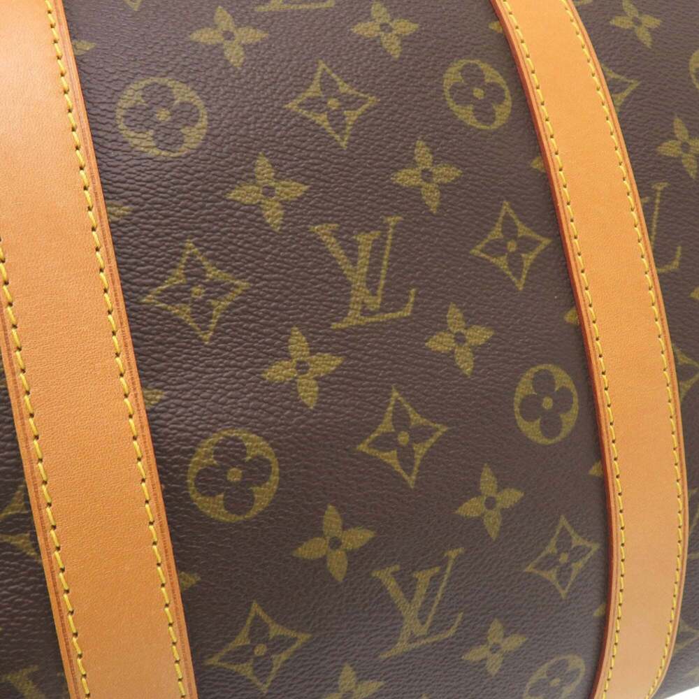 LOUIS VUITTON Brown Monogram Keepall 55 Boston Bag - Picture 8 of 10